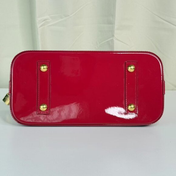 Louis Vuitton Alma PM Bag in Red Vernis Pattern  Leather with Classic Monogram - Picture 6 of 10